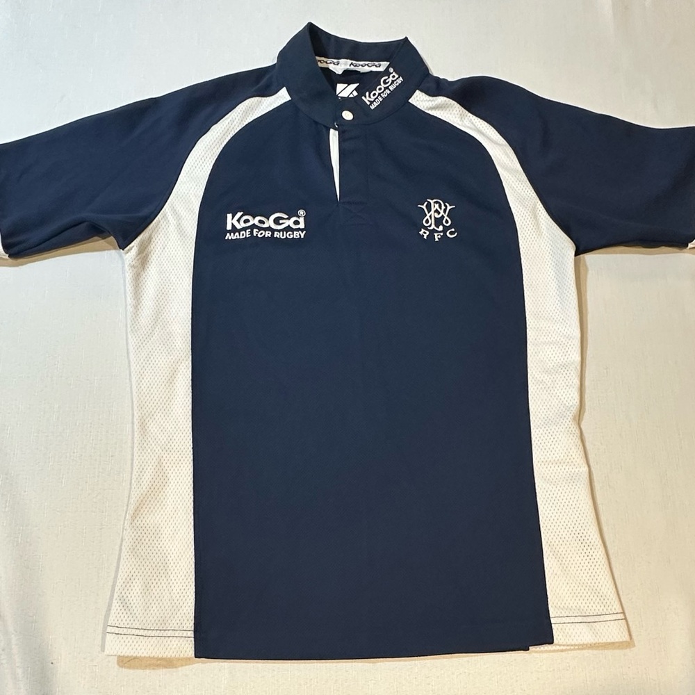 KooGa Rugby Shirt • Pyle RFC Official Match Jersey • Navy/White • Size Small